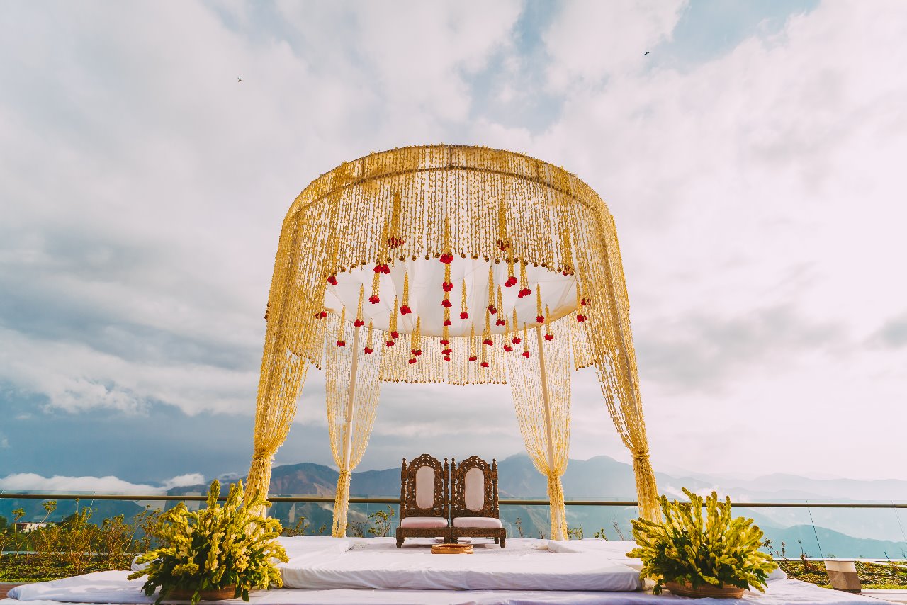 Mussoorie hilltop wedding view